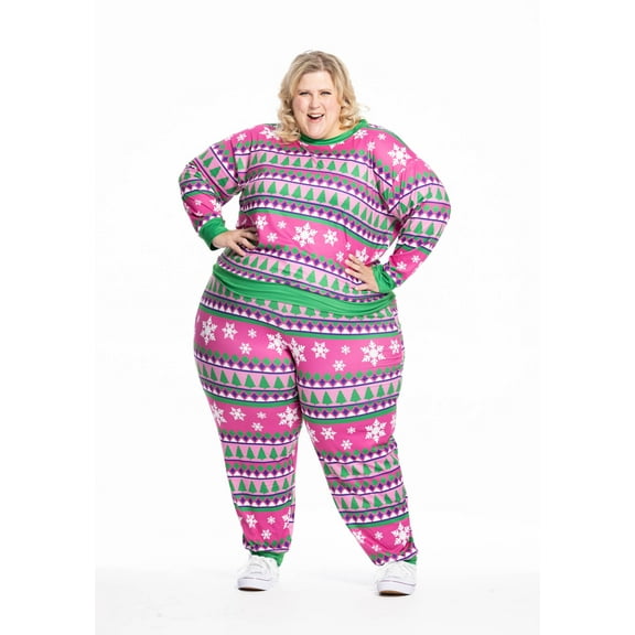 Jollidays x Glitter and Lazers Women's Love at Frost Sight Pajama Set, Sizes S -5X