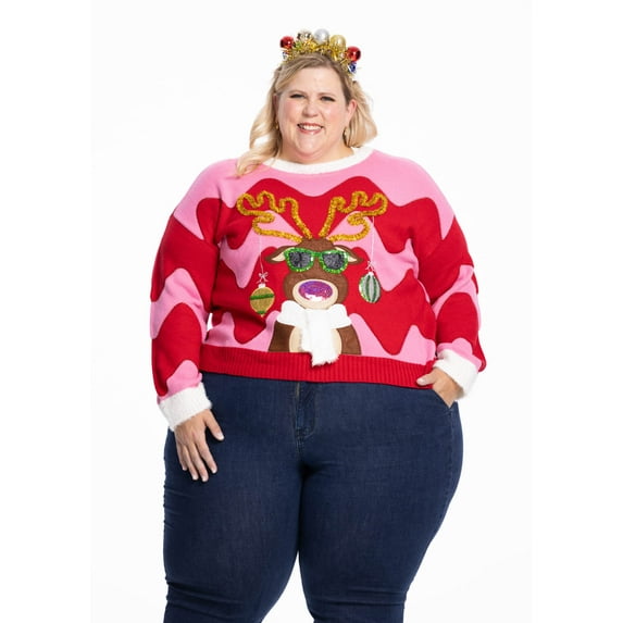 Jollidays x Glitter and Lazers Women's Make it Rein Sweater, Sizes S -5X