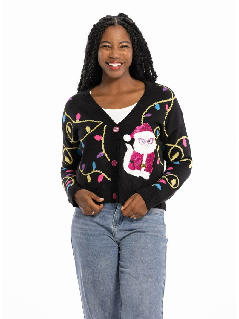 Jollidays x Glitter and Lazers Women's Meowy Catmas Cardigan