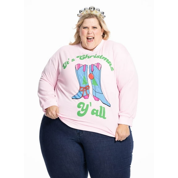 Jollidays x Glitter and Lazers Women's Stirrup Some Cheer Sweatshirt, Sizes S -5X
