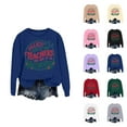 thumbnail image 1 of Jolliest Bunch Of Teachers This Side Of The Nuthouse Christmas Sweatshirts for Women Long Sleeve Crewneck Pullover Tops, 1 of 4