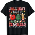 thumbnail image 1 of Jolliest Bunch of Teachers Funny Christmas Holiday School Graphic Unisex T-Shirt ,up to size 5XL, 1 of 2