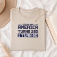 thumbnail image 1 of Jollimate America Turns 250 I Turn 80 Shirt, 1946 Patriotic 80th Birthday Gift Tee, 1 of 5