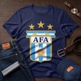 thumbnail image 1 of Jollimate Argentina Football Crest Men's Graphic T-Shirt, Distressed AFA Soccer Fan Casual Short Sleeve Tee, Sports Supporter Gift for Men, 1 of 6