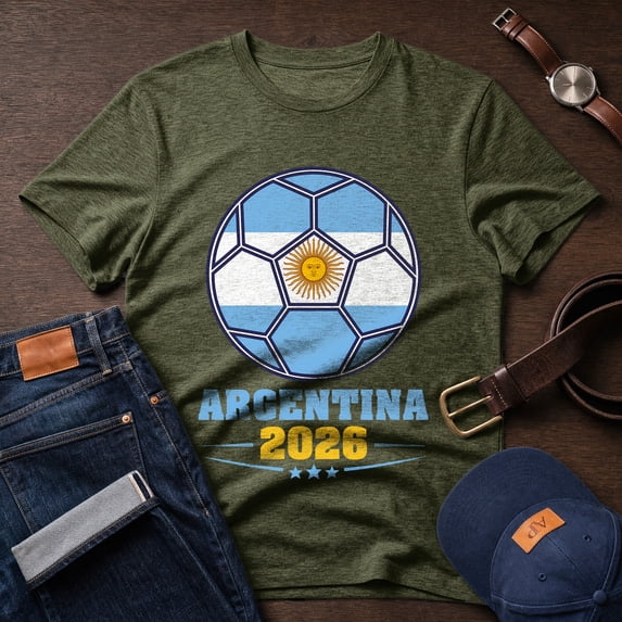 Jollimate Argentina Soccer T-Shirt, Argentina Fan Shirt, Football Fan Gift, Soccer Lover Gift