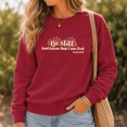thumbnail image 1 of Jollimate Be Still And Know Sweatshirt, Floral Christian Women Graphic Pullover, Cool Retro Scripture Crewneck, 1 of 6