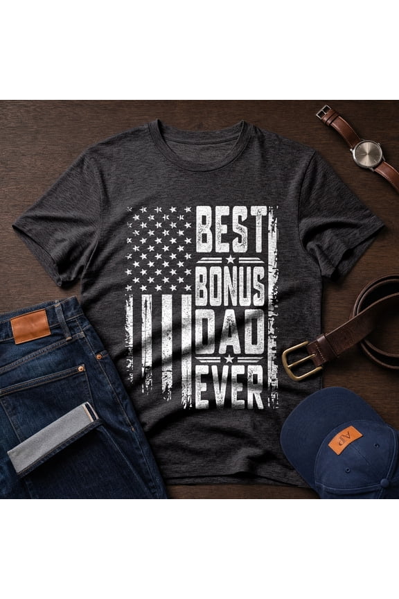 Best Bonus Dad Ever Shirt, Step Dad Shirt, Gift For Stepdad, Stepdad Gift Tee