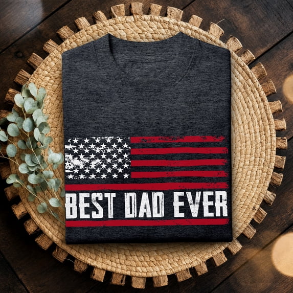 Jollimate Best Dad Ever Shirt, American Flag Shirt, USA Dad Shirt, Gift For Dad, Birthday Dad Gift