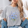 thumbnail image 1 of Jollimate Blue Watercolor Floral T-Shirt, Wildflowers Shirt, Ladies Gift Shirt, Gift For Her, 1 of 6