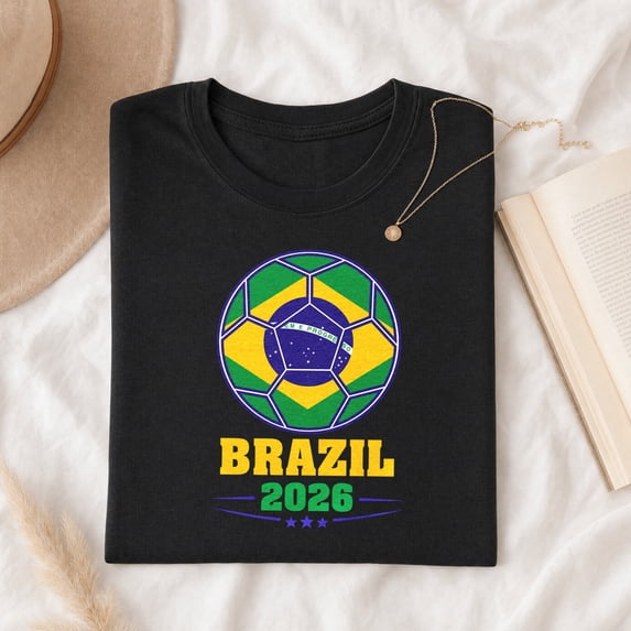 Jollimate Brazil Soccer T-Shirt, Brazil Fan Girl Shirt, Football Fan Gift, Soccer Lover Gift