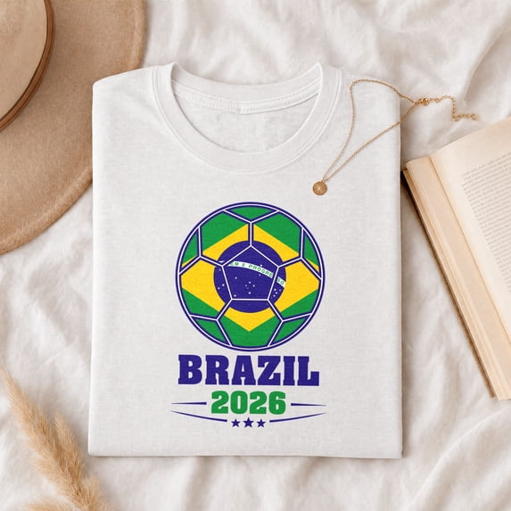Jollimate Brazil Soccer T-Shirt, Brazil Fan Girl Shirt, Football Fan Gift, Soccer Lover Gift