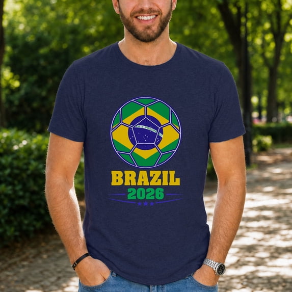 Jollimate Brazil Soccer T-Shirt, Brazil Fan Shirt, Football Fan Gift, Soccer Lover Gift
