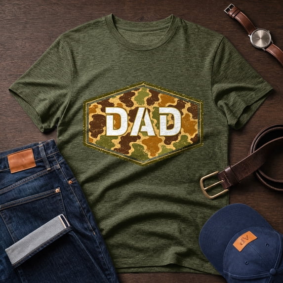 Jollimate Camo Dad Shirt, Classic Dad Shirt, Gift For Dad, New Dad Gift, Dad Life Shirt, Daddy Tshirt