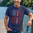 thumbnail image 1 of Jollimate Custom American Flag T-Shirt, Personalized Patriotic Name Graphic Tee, Men's Shirt, 1 of 5