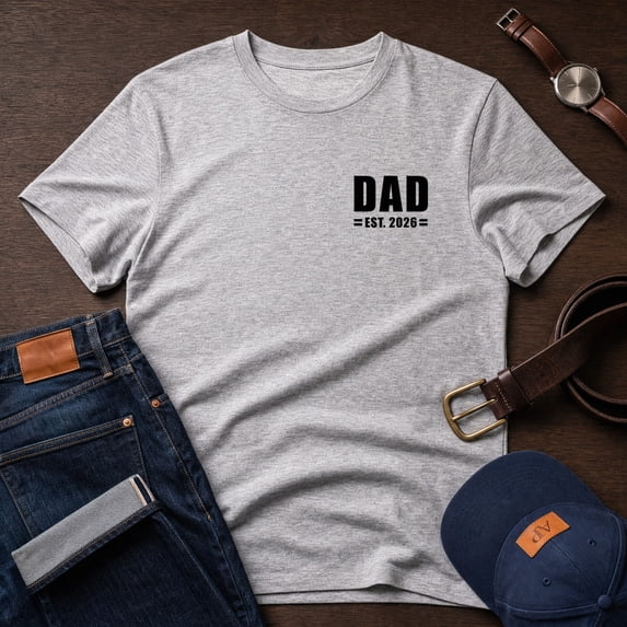 Jollimate Dad Est 2026 T-Shirt, Gift For New Dad, Husband Gift, Dad Gift From Wife, Dad Est Shirt