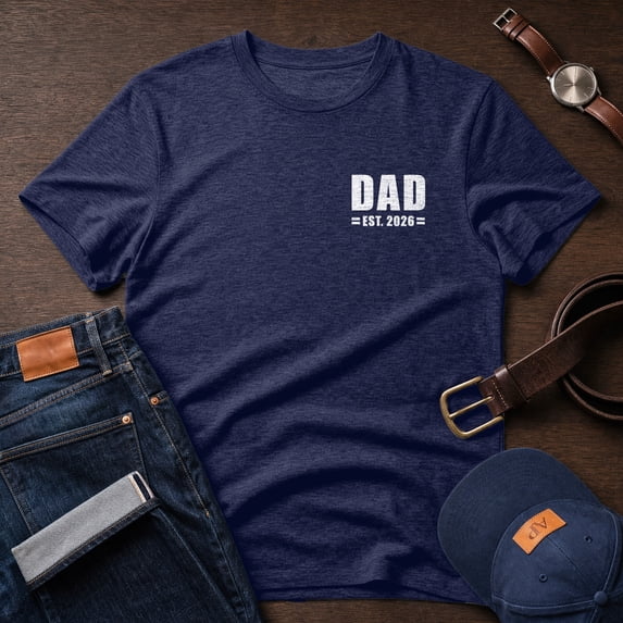Jollimate Dad Est 2026 T-Shirt, Gift For New Dad, Husband Gift, Dad Gift From Wife, Dad Est Shirt
