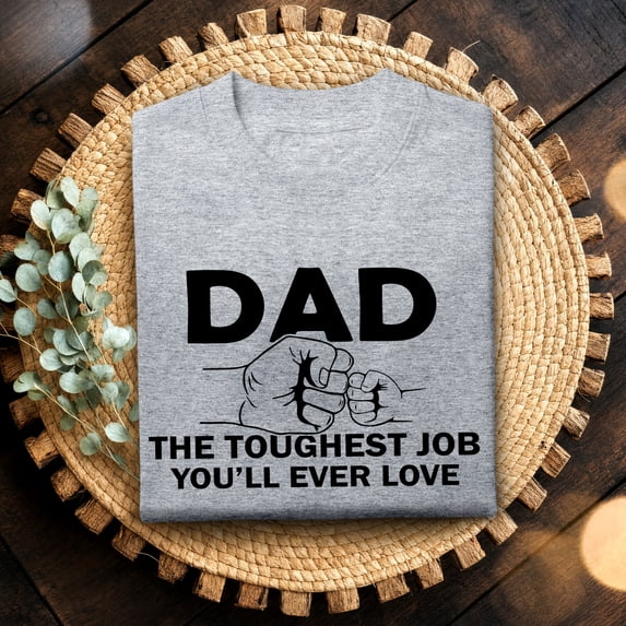 Jollimate Dad The Toughest Job Shirt, Men's Dad Shirt, Father Gift Tee, Gift for New Dad