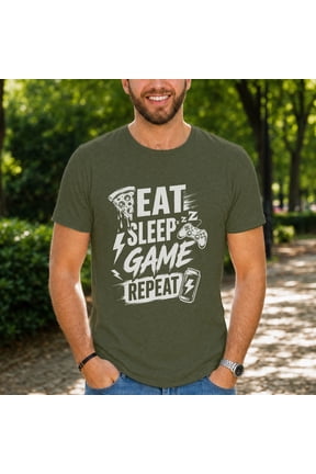 Eat Sleep Game Repeat T-Shirt, Funny Gaming T-shirt, Gamer Gift T-Shirt, Gaming Lifestyle