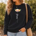 thumbnail image 1 of Jollimate Floral Jesus Sweatshirt, Women's Faith Sweatshirt, Religious Gift For Her, Believer Gift, 1 of 6