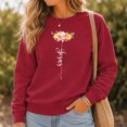 thumbnail image 1 of Jollimate Floral Jesus Sweatshirt, Women's Faith Sweatshirt, Religious Gift For Her, Believer Gift, 1 of 6