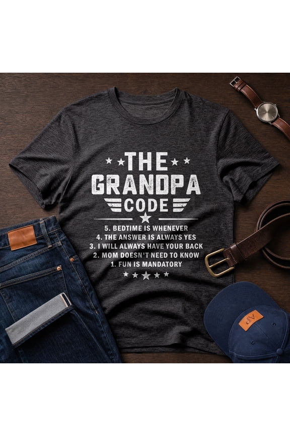 Funny Grandpa Code T-shirt, Cool Grandpa Tee, Gift Grandpa Tee, Gift For Grandfather