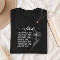 thumbnail image 1 of Jollimate God Designed Me Created Me Shirt, Floral Christian Faith Women Graphic Tee, 1 of 5
