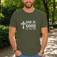 thumbnail image 1 of Jollimate God Is Good All The Time T-Shirt, Christian Faith Cross Graphic Tee, Men's Shirt, 1 of 6