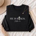 thumbnail image 1 of Jollimate He Is Risen Sweatshirt, Christian Easter Crew, Religious Gift Sweatshirt, Jesus Lover Gift, 1 of 6
