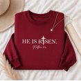 thumbnail image 1 of Jollimate He Is Risen Sweatshirt, Christian Easter Crew, Religious Gift Sweatshirt, Jesus Lover Gift, 1 of 6