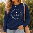 thumbnail image 1 of Jollimate I Am Bible Verse Sweatshirt, Christian Affirmations Graphic Pullover, Gift for Women, 1 of 6