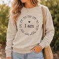 thumbnail image 1 of Jollimate I Am Bible Verse Sweatshirt, Christian Affirmations Graphic Pullover, Gift for Women, 1 of 6