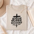 thumbnail image 1 of Jollimate Jesus Changed My Life Shirt, Women's Jesus Tee, Religious Gift For Her, Faith Gift, 1 of 6