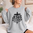 thumbnail image 1 of Jollimate Jesus Changed My Life Sweatshirt, Women's Jesus Crew, Religious Gift For Her, Faith Gift, 1 of 6