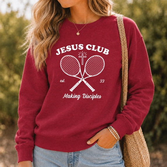 Jollimate Jesus Club Making Disciples Sweatshirt, Christian Athletic Faith Pullover, Gift for Women