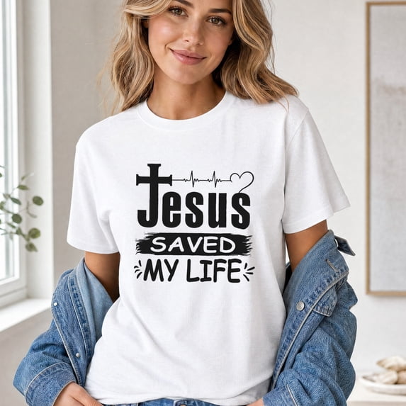 Jollimate Jesus Saved My Life Shirt, Jesus shirt, Christian 4th July Shirts, Christian Gift For Girl