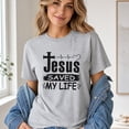 thumbnail image 1 of Jollimate Jesus Saved My Life Shirt, Jesus shirt, Christian 4th July Shirts, Christian Gift For Girl, 1 of 6