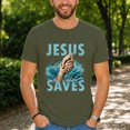 thumbnail image 1 of Jollimate Jesus Saves Shirt, Christian Faith Graphic Tee, Religious Gift for Men, 1 of 6