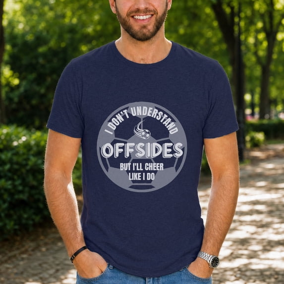 Jollimate Mens Funny Soccer T-Shirt I Don't Understand Offsides Shirt Game Day Soccer Dad Gift