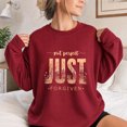 thumbnail image 1 of Jollimate Not Perfect Just Forgiven Sweatshirt, Christian Wildflower Pullover, Faith Based Women's Sweater, 1 of 6