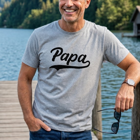 Jollimate Papa Tshirt, Gift For New Dad, Papa Shirt Gift, Dad Birthday Shirt, Papa Text Shirt