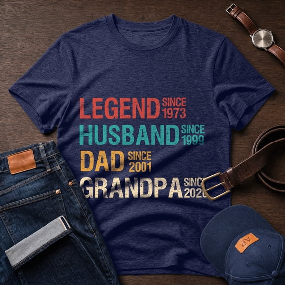 Jollimate Personalized Legend Husband Shirt, Custom Year Shirt, Gift For Dad, Legend Dad Tee