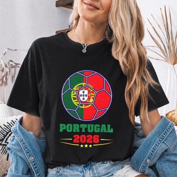Jollimate Portugal Soccer T-Shirt, Portugal Fan Girl Shirt, Football Fan Gift, Soccer Lover Gift
