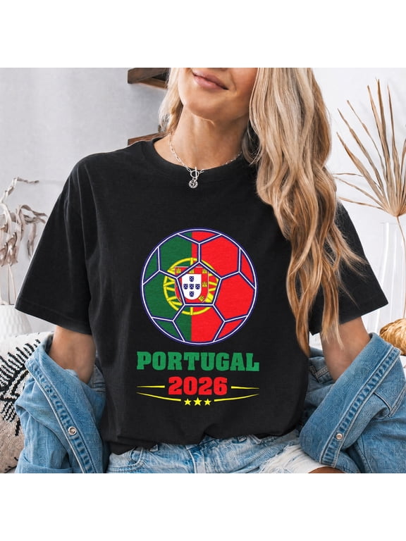 Portugal Soccer T-Shirt, Portugal Fan Girl Shirt, Football Fan Gift, Soccer Lover Gift
