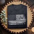 thumbnail image 1 of Jollimate Husband Daddy Protector Hero Tshirt, USA Flag Shirt, Best Dad Ever Shirt, Gift For Husband, 1 of 6