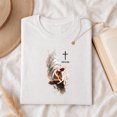 thumbnail image 1 of Jollimate Reaching Hand of Jesus T-Shirt, Jesus Is King Christian Graphic Tee, Religious Faith Shirt for Women, 1 of 6