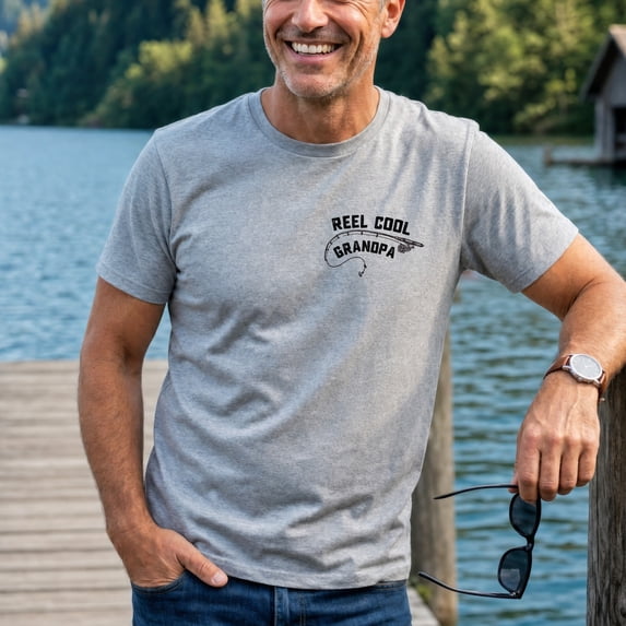 Jollimate Reel Cool Grandpa Shirt, Gift For Grandpa, Fishing Gift For Dad, New Grandpa Shirt