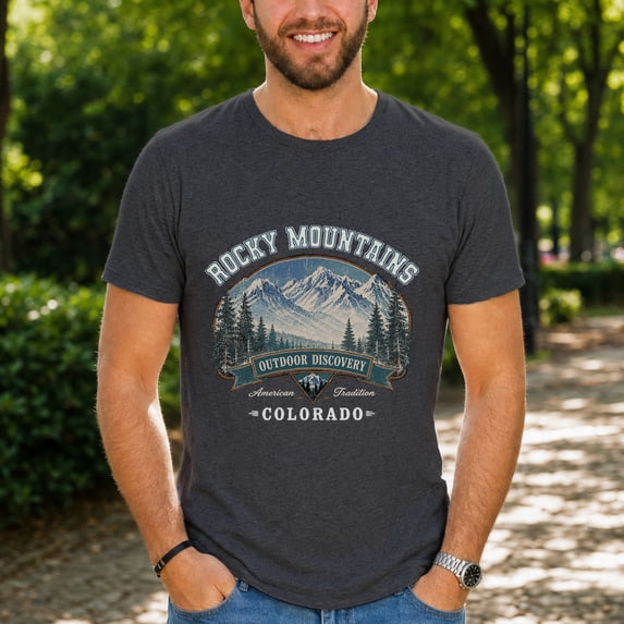 Jollimate Rocky Mountains Shirt, Colorado Shirt, Vintage Hiking Shirt, Hiking Gift Shirt