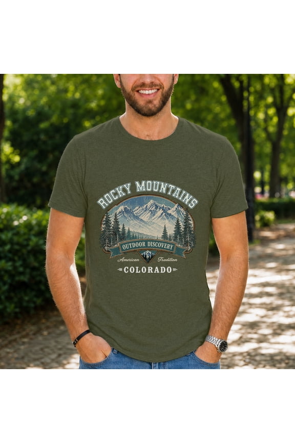 Rocky Mountains Shirt, Colorado Shirt, Vintage Hiking Shirt, Hiking Gift Shirt