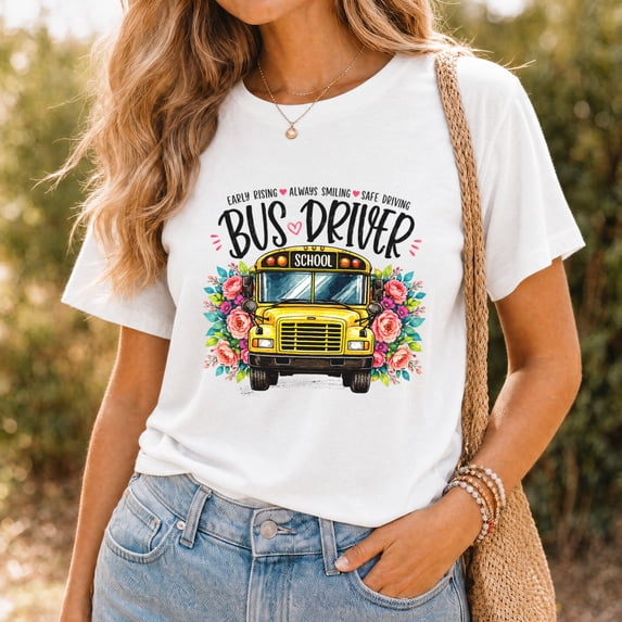 Jollimate School Bus Driver T-Shirt, Funny Driver Shirt, Driver Gift Shirt, Gifts For Bus Driver
