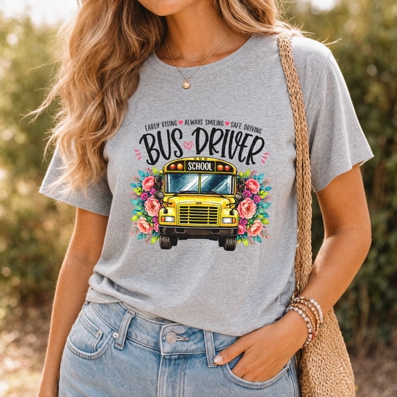 Jollimate School Bus Driver T-Shirt, Funny Driver Shirt, Driver Gift Shirt, Gifts For Bus Driver